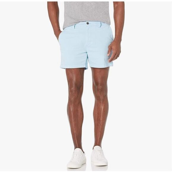 NEW MENS Amazon Essentials Men's Flat front -Fit 5" Shorts 42” - Picture 1 of 6